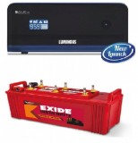 LUMINOUS ZELIO +1100VA Pure Sine Wave Inverter & EXIDE INSTABRIGHT 1500 150AH Flate Plate Battery